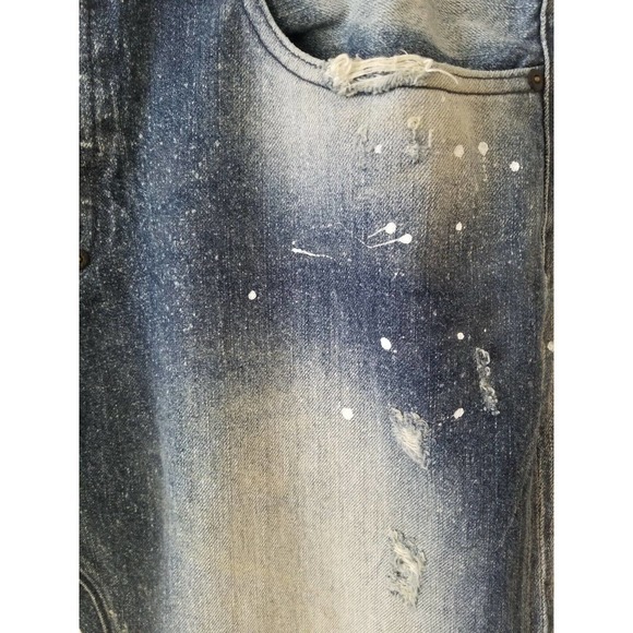 PRPS Demon Fit Button Fly Men's Jeans Purposely Distressed Denim Size 36x34 - Picture 9 of 12